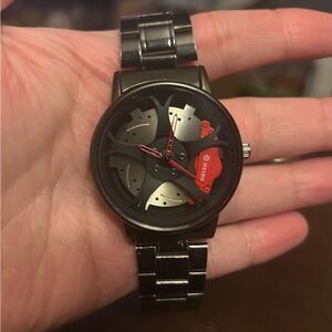 Black and Red Car Enthusiast Watch
